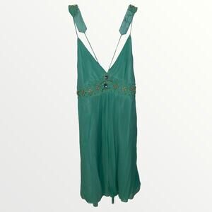 Lapis Sz Small beaded strap dress sz S  EUC